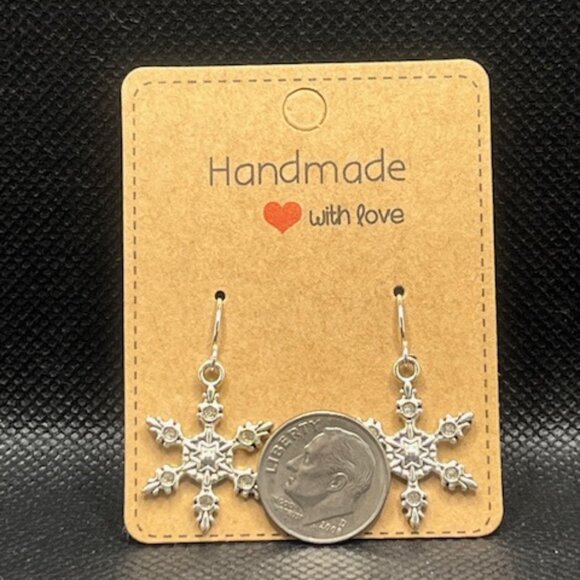 3/$12~Snowflake Earrings - Picture 3 of 3